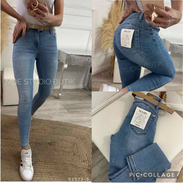 Spodnie damskie jeansy Roz XS-XL, 1 Kolor Paczka 10 szt