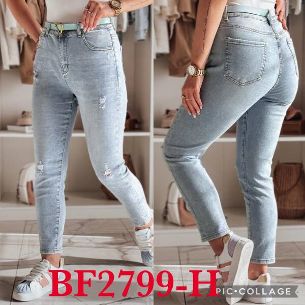 Spodnie damskie jeansy Roz XS-XL, 1 Kolor Paczka 10 szt