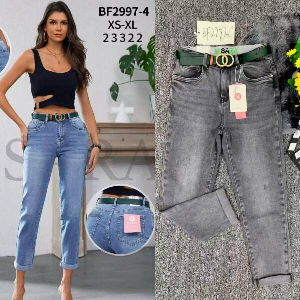Spodnie damskie jeansy Roz XS-XL, 1 Kolor Paczka 12 szt