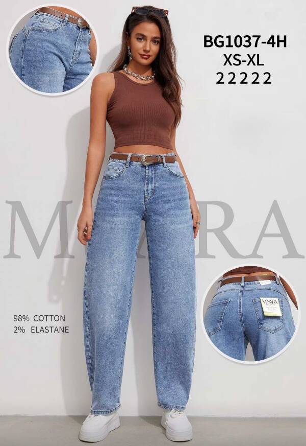 Spodnie damskie jeansy Roz XS-XL, 1 Kolor Paczka 10 szt