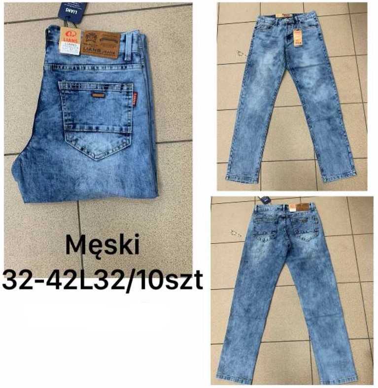 Spodnie jeansy meskie Roz 32-42 , 1 kolor Paczka 10 szt