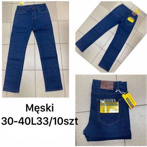 Spodnie jeansy meskie Roz 30-40, 1 kolor Paczka 10 szt