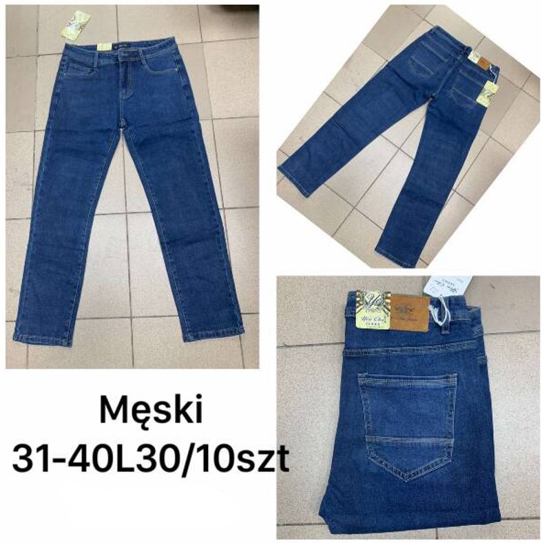 Spodnie jeansy meskie Roz 31-40 , 1 kolor Paczka 10 szt