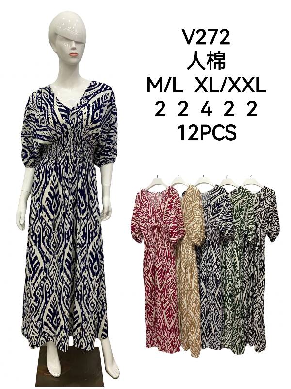 Sukienki damskie Roz M/L-XL/2XL, Mix Kolor Paczka 12 szt