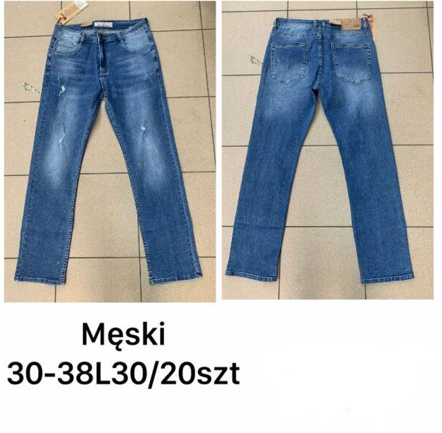 Spodnie jeansy meskie Roz 30-38 , 1 kolor Paczka 10 szt