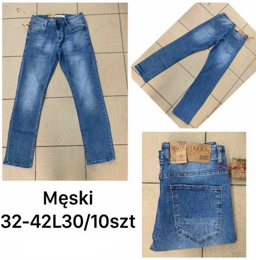Spodnie jeansy meskie Roz 30-38 , 1 kolor Paczka 10 szt
