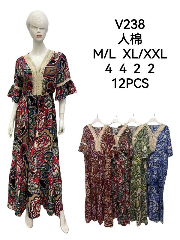 Sukienki damskie Roz M/L-XL/2XL, Mix Kolor Paczka 12 szt