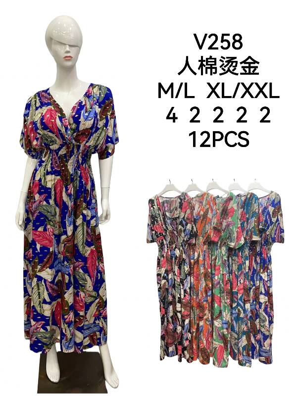 Sukienki damskie Roz M/L-XL/2XL, Mix Kolor Paczka 12 szt