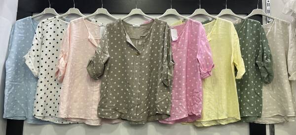 Bluzki damskie (Włoskie produkt) Roz Standard, Mix Kolor Paczka 5 szt