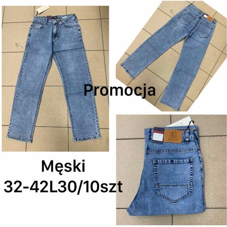 Spodnie jeansy meskie Roz 32-42 , 1 kolor Paczka 10 szt