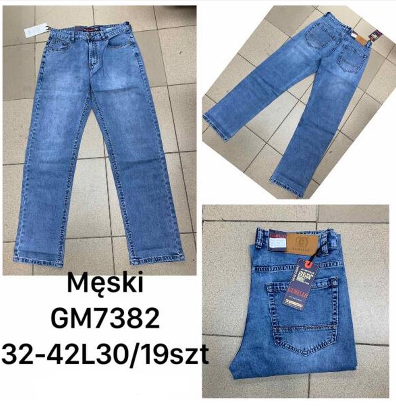 Spodnie jeansy meskie Roz 32-42 , 1 kolor Paczka 19 szt