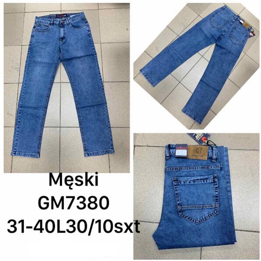 Spodnie jeansy meskie Roz 31-40 , 1 kolor Paczka 10 szt