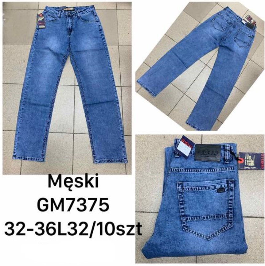 Spodnie jeansy meskie Roz 32-36 , 1 kolor Paczka 10 szt