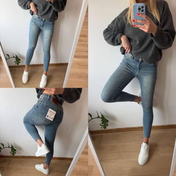 Spodnie damskie jeansy Roz XS-XL, 1 Kolor Paczka 10 szt
