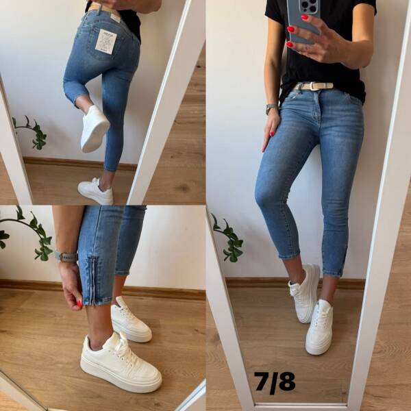 Spodnie damskie jeansy 7/8 Roz XS-XL, 1 Kolor Paczka 10 szt