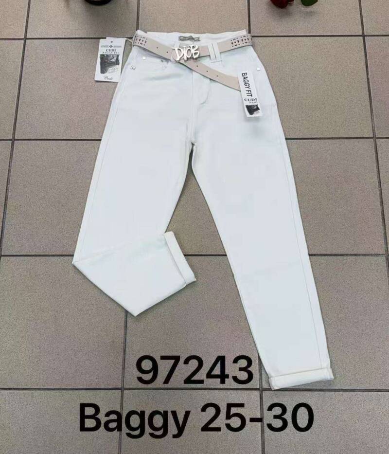 Spodnie damskie jeansy Roz 25-30, 1 Kolor Paczka 10 szt