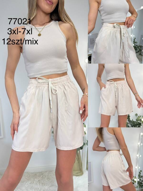 Szorty damskie  Roz 3XL-7XL, Mix kolor Paczka 12 szt