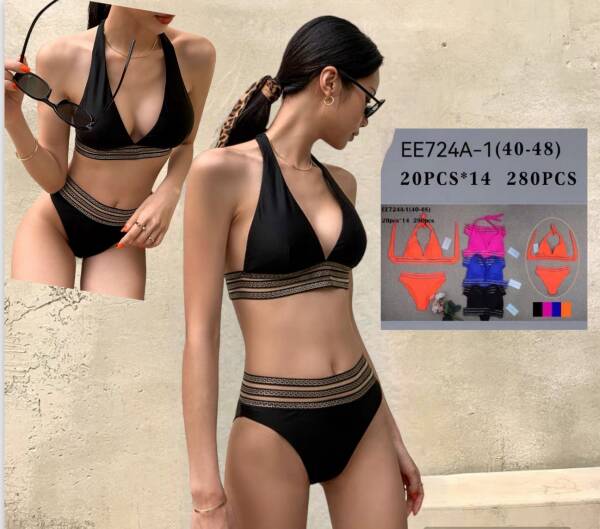 Strój kąpielowy dwuczęściowy Roz 40-48. Mix kolor Paszka 10 szt