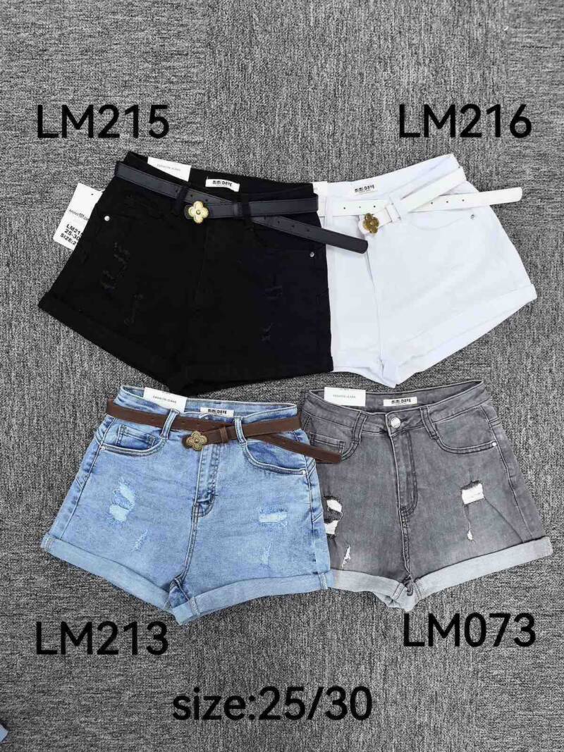 Szorty damskie jeansy Roz 25-30, 1 Kolor Paczka 12 szt