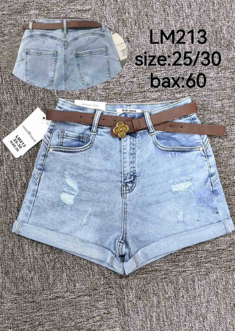 Szorty damskie jeansy Roz 25-30, 1 Kolor Paczka 12 szt