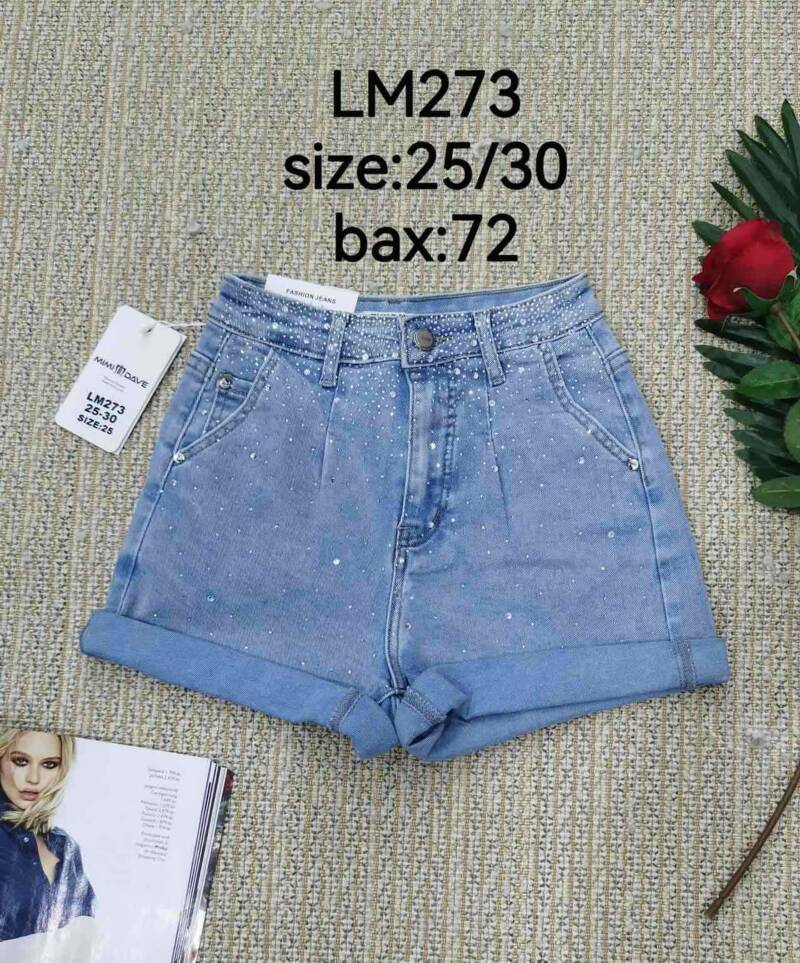 Szorty damskie jeansy Roz 25-30, 1 Kolor Paczka 12 szt