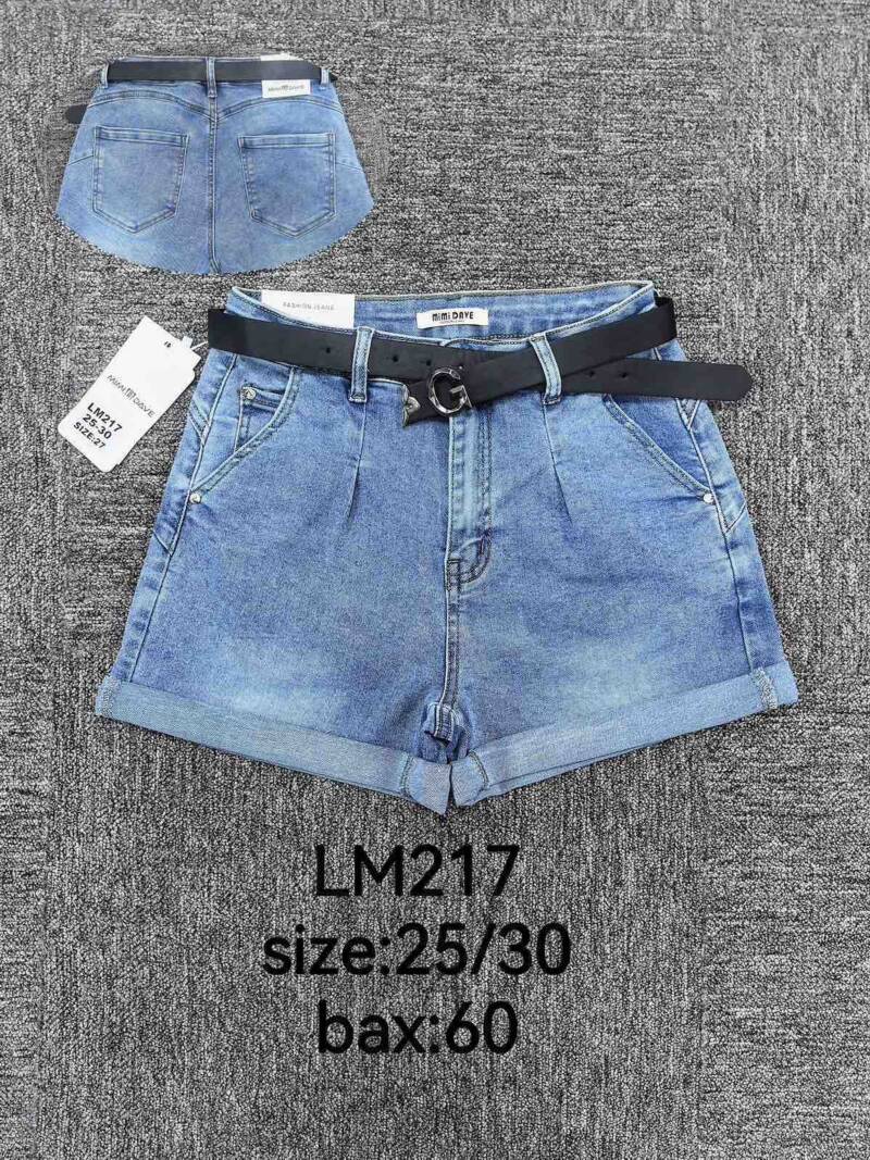 Szorty damskie jeansy Roz 25-30, 1 Kolor Paczka 12 szt