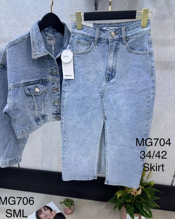 Komplet damskie jeansy Roz XS-XL, 1 Kolor Paczka 10 szt