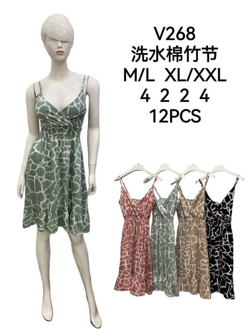 Sukienki damskie Roz M/L-XL-2XL, Mix kolor Paczka 12 szt