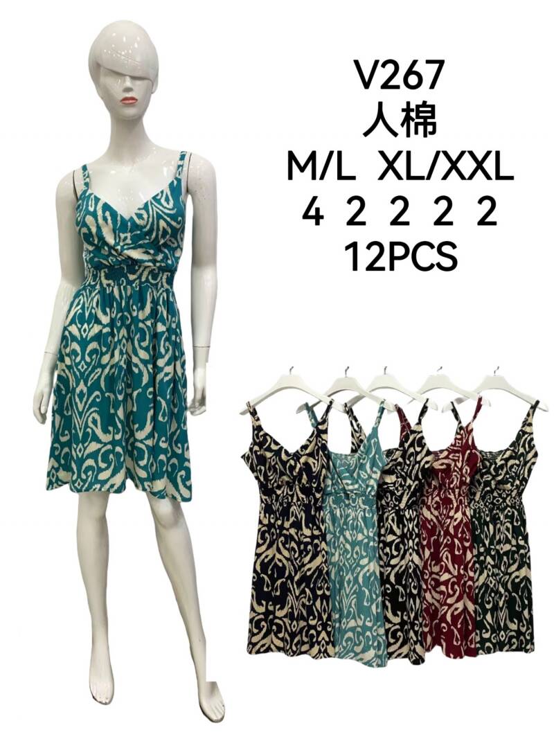 Sukienki damskie Roz M/L-XL-2XL, Mix kolor Paczka 12 szt