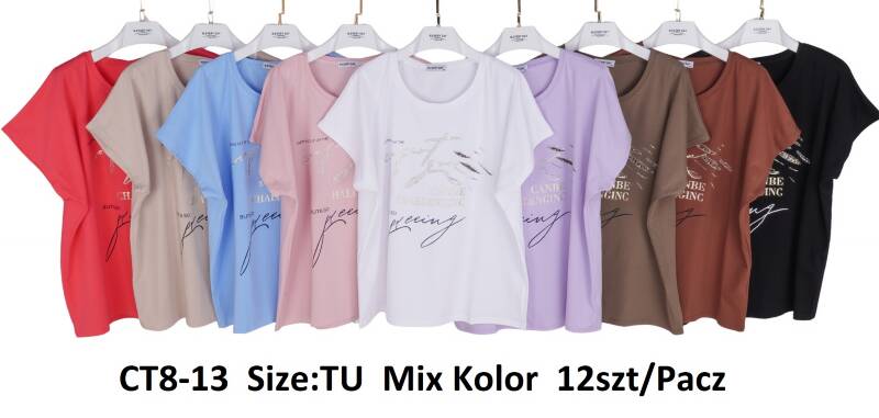 Bluzki damskie Roz Standard, Mix kolor Paczka 12 szt