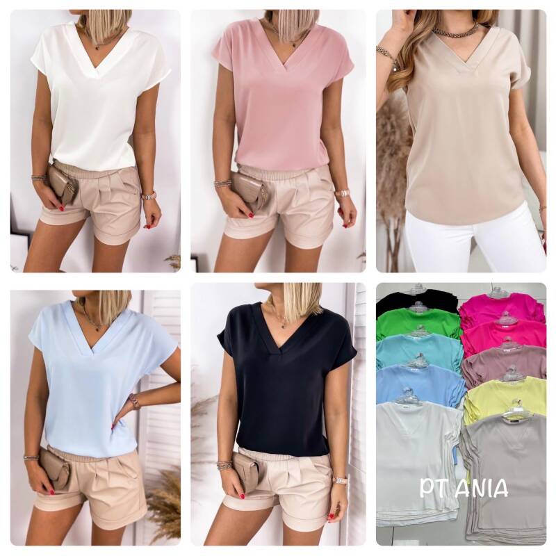 Bluzka damskie (Polska produkt ) Roz 36-46, Mix Kolor Paczka 6 szt