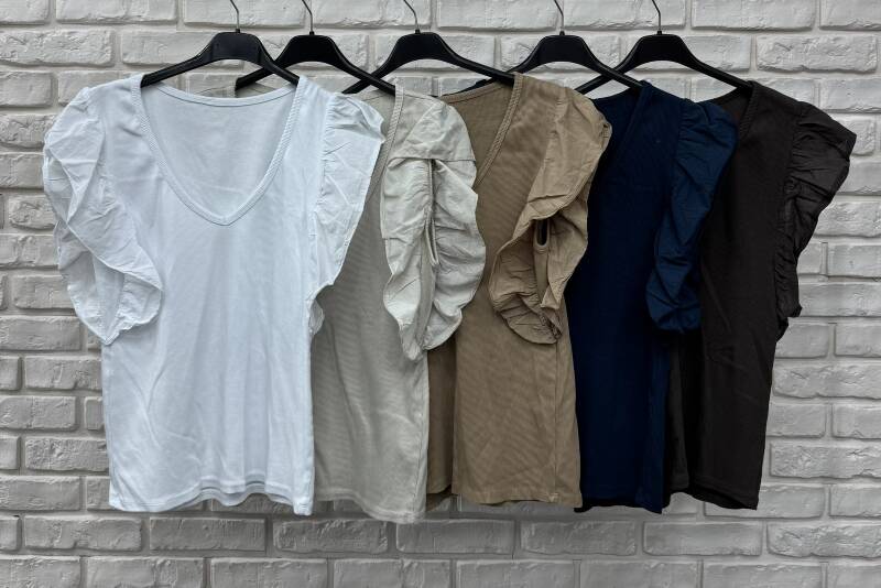 Bluzki damskie (Włoskie produkt) Roz Standard, Mix Kolor Paczka 5 szt