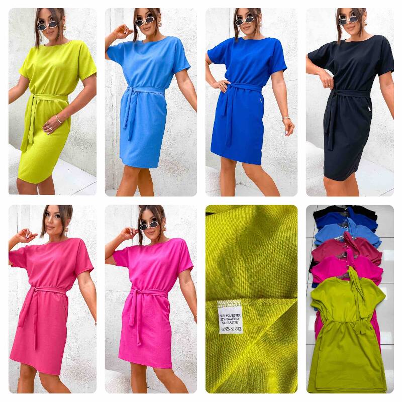 Sukienki damskie (Polska produkt ) Roz 40-48, Mix Kolor Paczka 5 szt