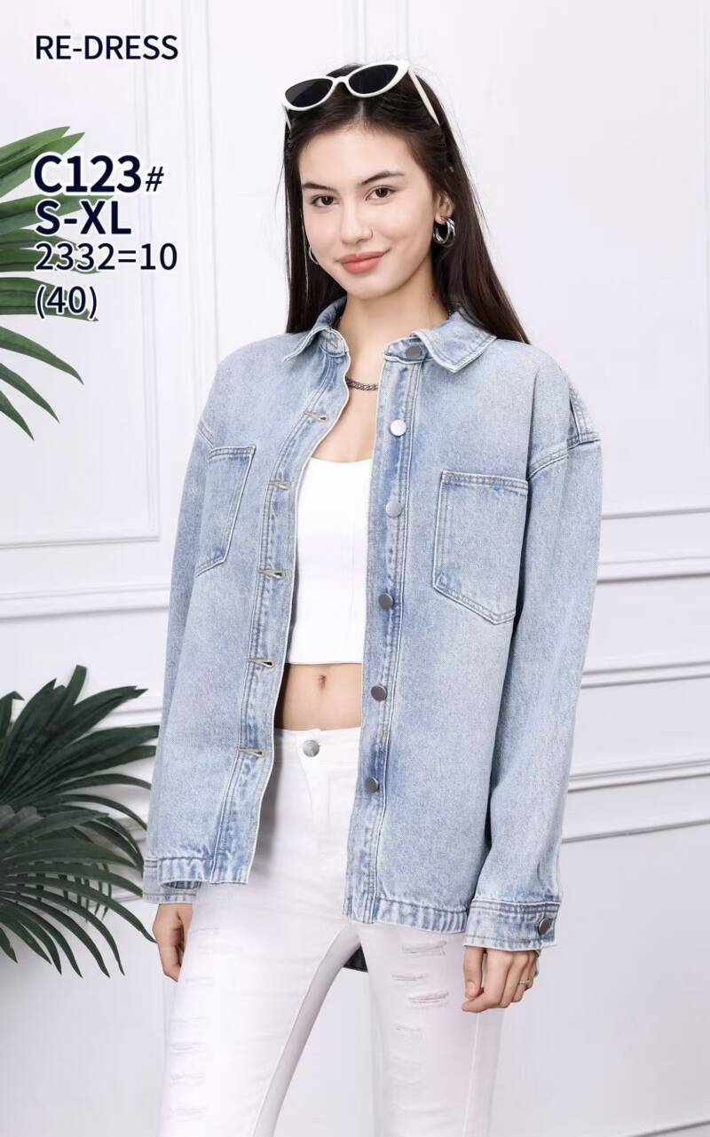 Kurtki damskie jeansy Roz S-XL, 1 kolor Paczka 10 szt