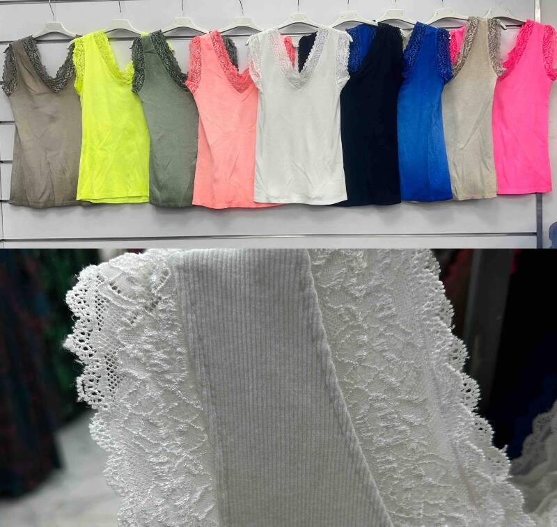 Bluzki damskie (Włoskie produkt) Roz Standard, Mix Kolor Paczka 5 szt