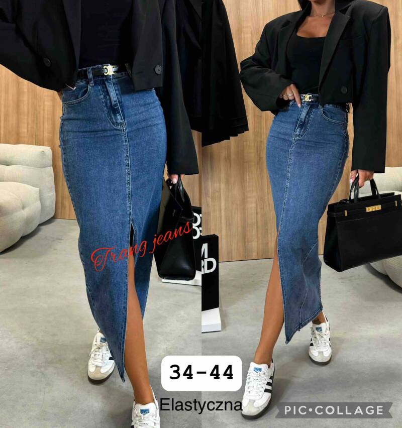 Spódnica damska jeans Roz 34-44, 1 Kolor .Paczka 10 szt