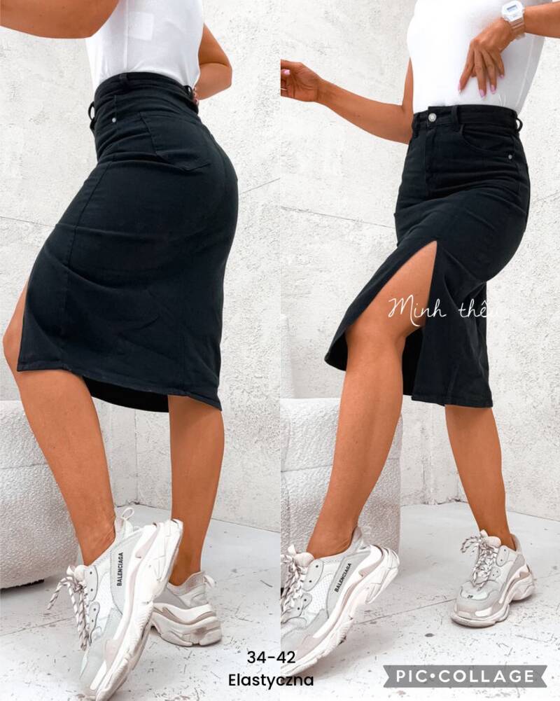 Spódnica damska jeans Roz 34-42, 1 Kolor .Paczka 10 szt