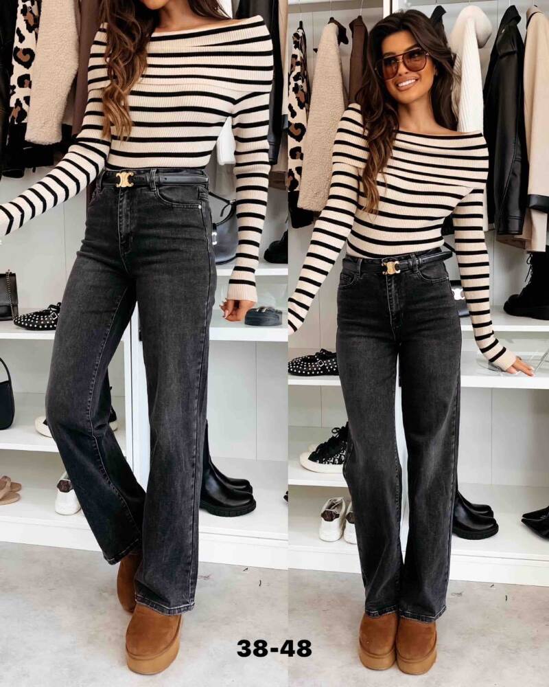 Spodnie damskie jeans Roz 38-48, 1 Kolor .Paczka 12 szt