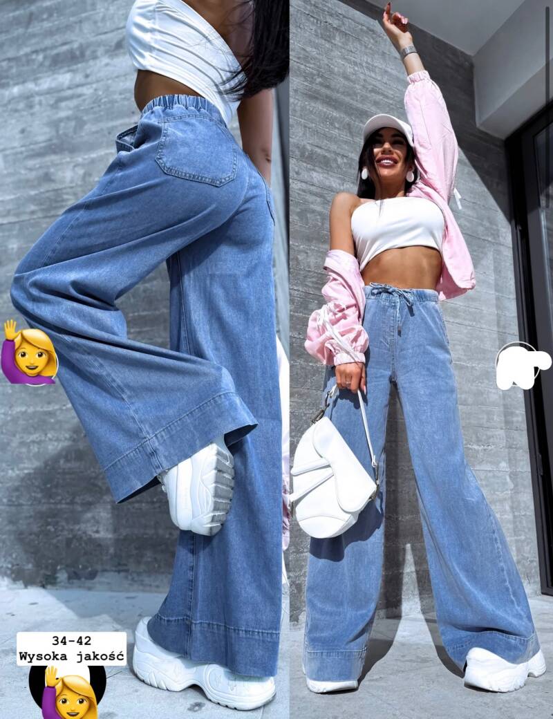 Spodnie damskie jeans Roz 34-42, 1 Kolor .Paczka 10 szt