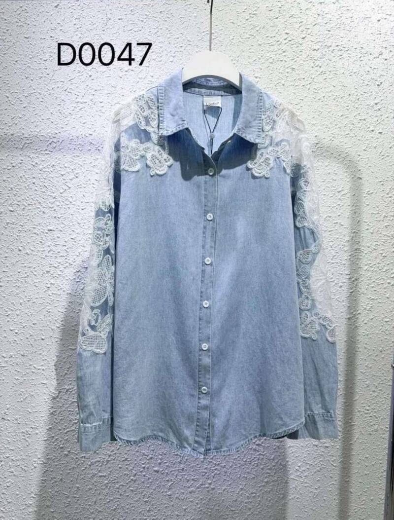 Koszula damska jeansy Roz XS-XL, 1 Kolor .Paczka 10 szt
