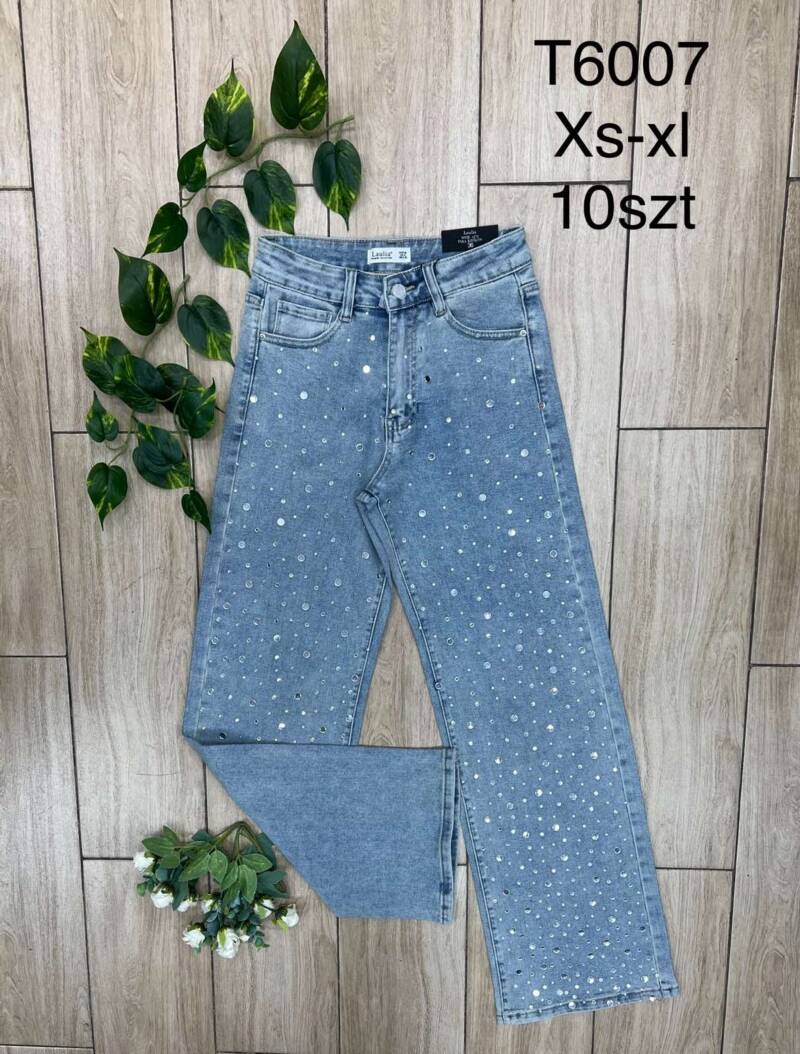 Spodnie damskie jeans Roz XS-XL, 1 Kolor .Paczka 10 szt