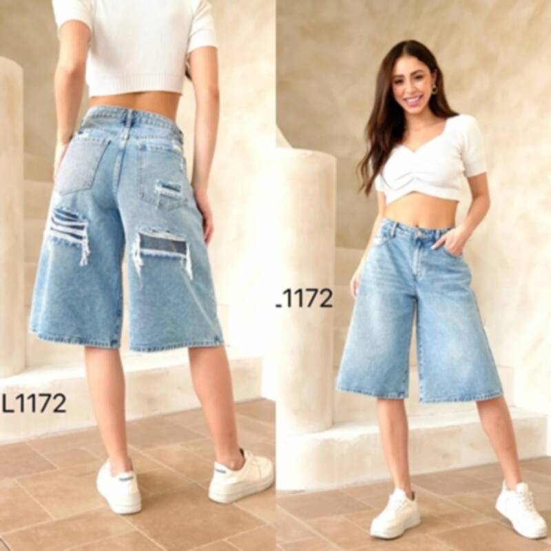 Rybaczki damskie jeans Roz XS-XL, 1 Kolor .Paczka 10 szt