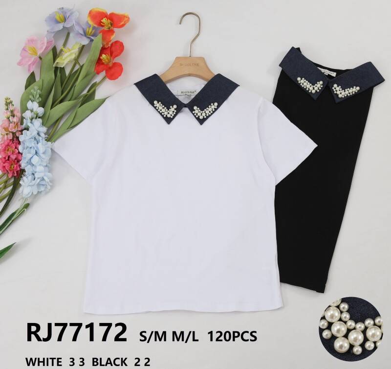 Bluzka damskie (Francja produkt) Roz S/M-M/L, Mix Kolor .Paczka 10 szt
