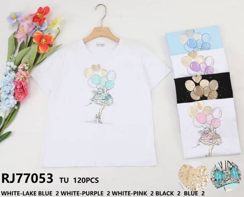 Bluzka damskie Roz Standard, Mix Kolor .Paczka 10 szt