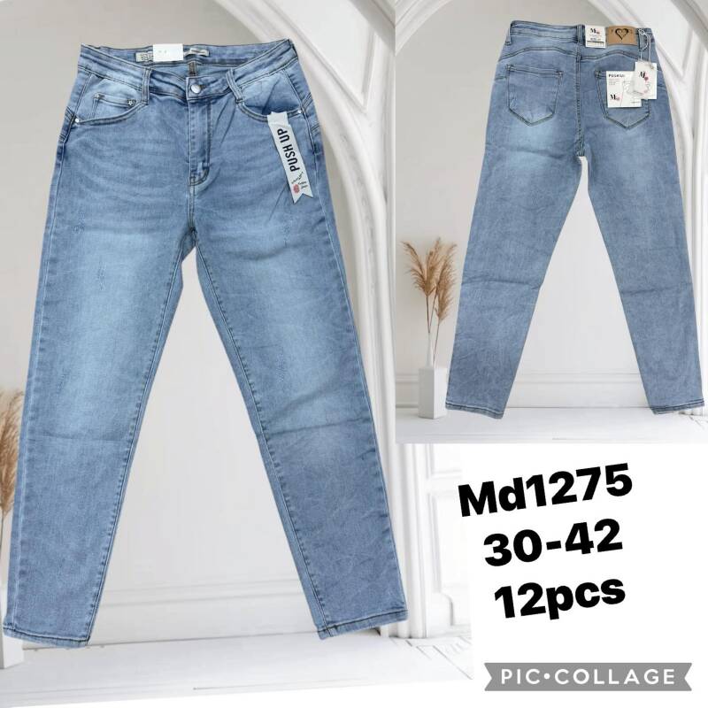 Spodnie damskie jeans Roz XS-XL, 1 Kolor .Paczka 12 szt