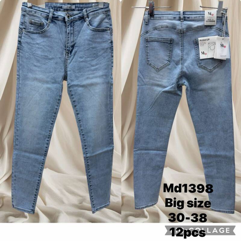 Spodnie damskie jeans Roz 30-38, 1 Kolor .Paczka 12 szt