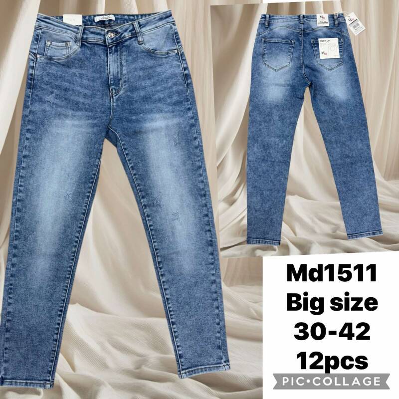 Spodnie damskie jeans Roz 30-42, 1 Kolor .Paczka 12 szt