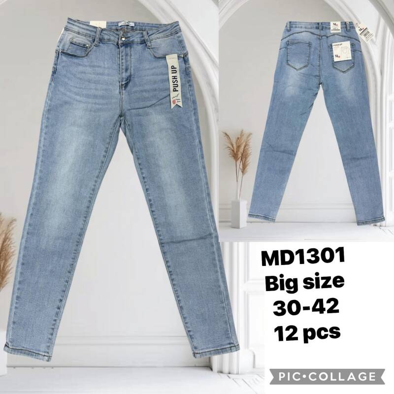 Spodnie damskie jeans Roz 30-42, 1 Kolor .Paczka 12 szt