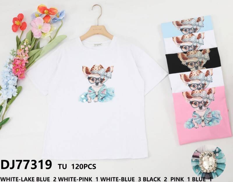 Bluzka damskie (Francja produkt) Roz Standard, Mix Kolor .Paczka 10 szt