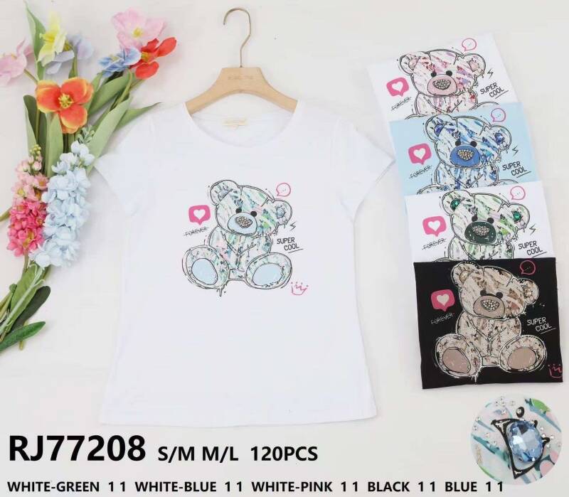 Bluzka damskie (Francja produkt) Roz S/M-M/L, Mix Kolor .Paczka 10 szt